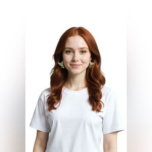 Vintage stacked chevron shaped dangle clip on earrings mid-century jewelry